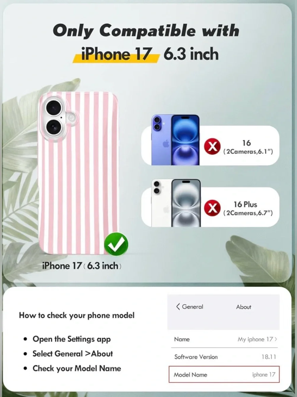 Cute Fashion Simple Soft TPU Slim Protection Phone Case for iPhone 17